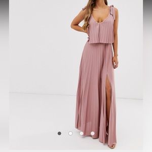 ASOS dusty rose maxi dress